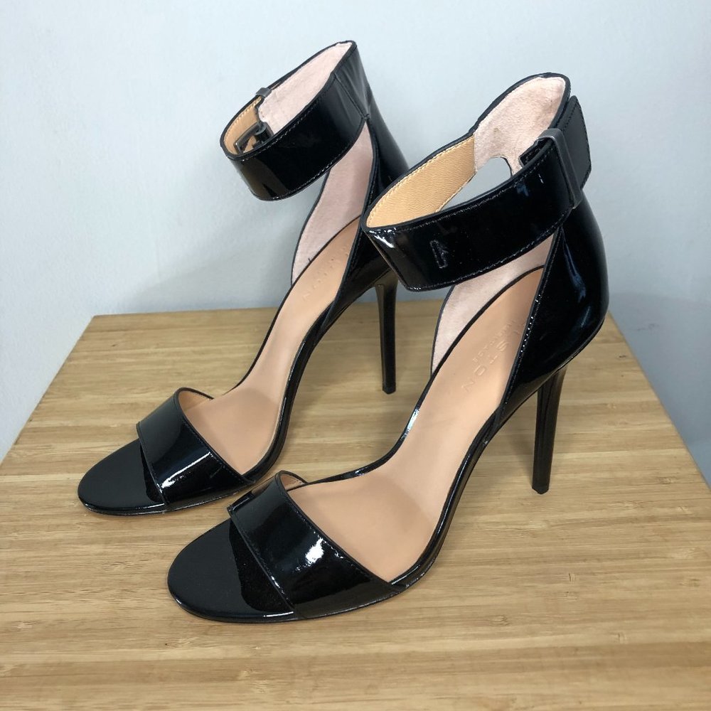 Halston Heritage Women's Marley Ankle Strap Stilettoed Heel Black Size 9